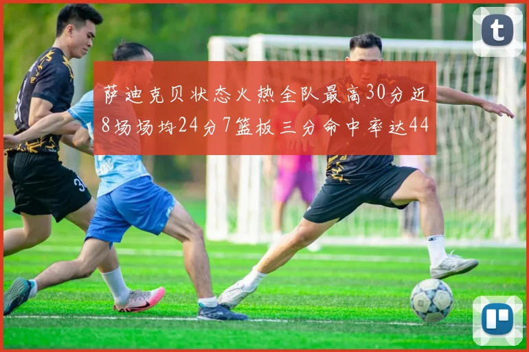 萨迪克贝状态火热全队最高30分近8场场均24分7篮板三分命中率达44